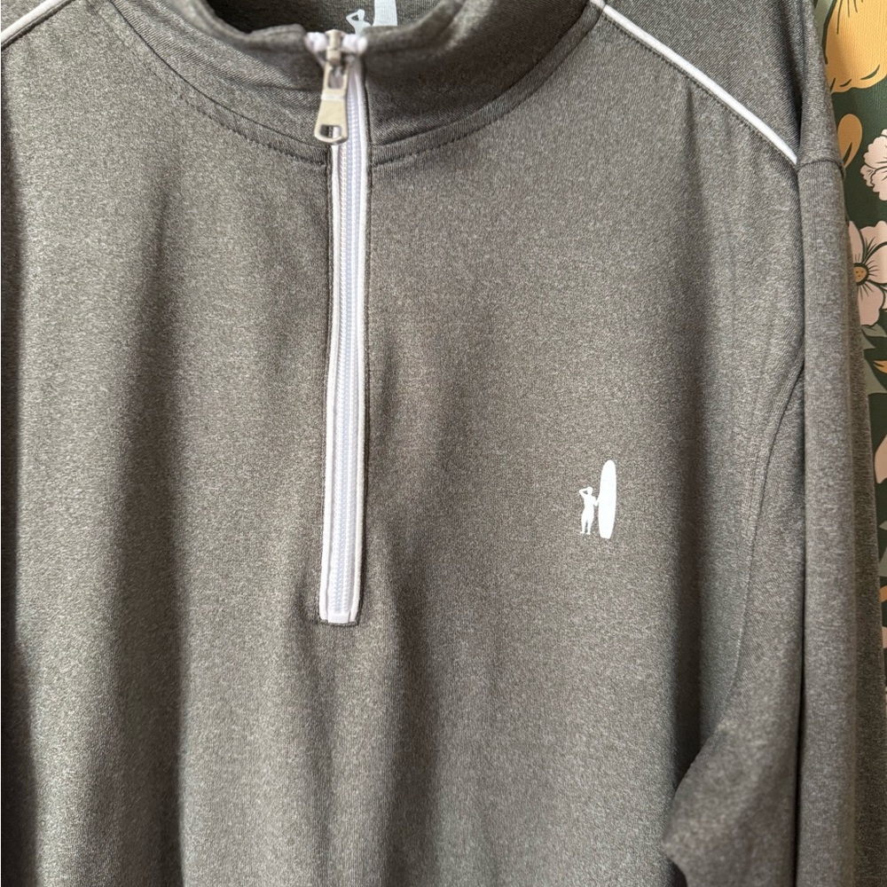 Johnnie-O Men's Gray Half-Zip Sweater